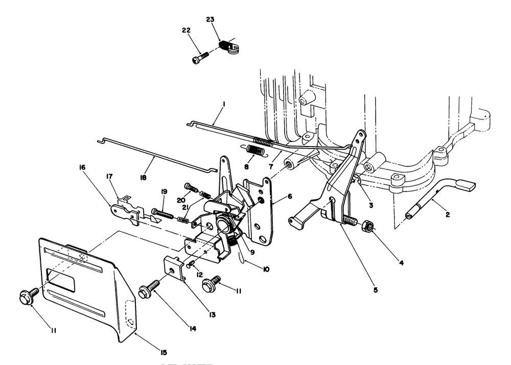 Governor Assembly (Engine Model No. Vmj8) Diagram and Parts List for 26622 9000001 - 9999999 Toro Lawn Mower