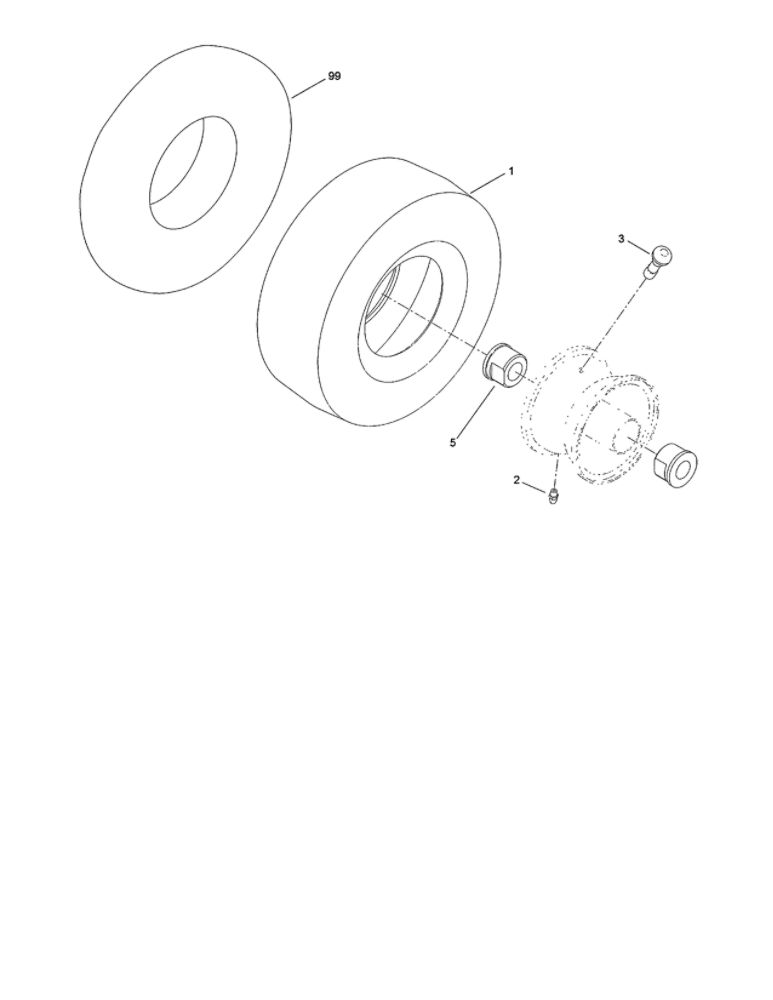 Caster Wheel 1 Diagram and Parts List for 74624 311000001 AND UP Toro Lawn Mower