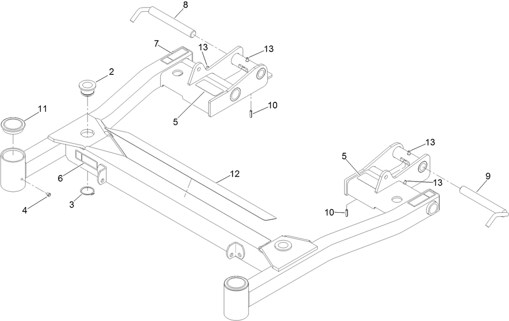 Deck Support With Decals Assembly No. 142-2910 Diagram and Parts List for 74316 400000000 - 999999999 Toro Lawn Tractor