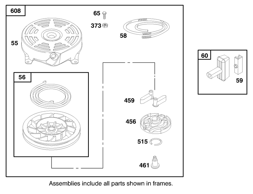 Engine Briggs & Stratton Model 12f802-1767-E1 Diagram and Parts List for 20808 8900001 - 8999999 Toro Lawn Mower