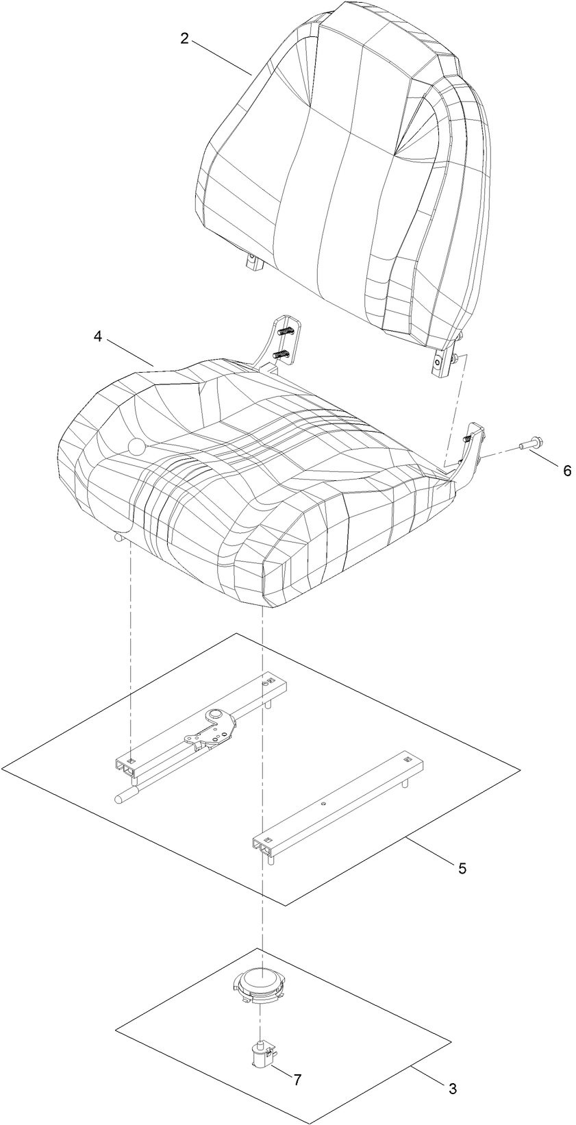 Seat Assembly No. 147-8731 Diagram and Parts List for 77507 400000000 - 415499999 Toro Lawn Tractor