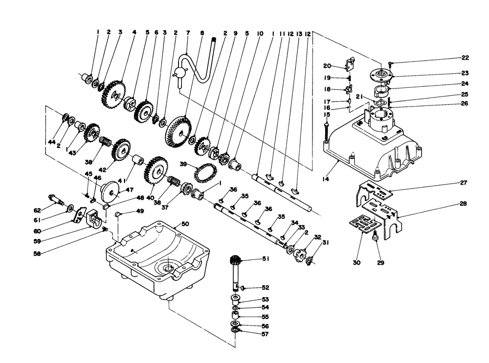 Transmission Assembly Diagram and Parts List for 56006 9000001 - 9999999 Toro Lawn Tractor