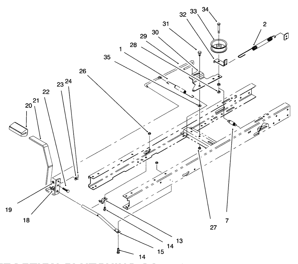 Traction Clutching Components Assembly Diagram and Parts List for 71193 6900001 - 6999999 Toro Lawn Tractor