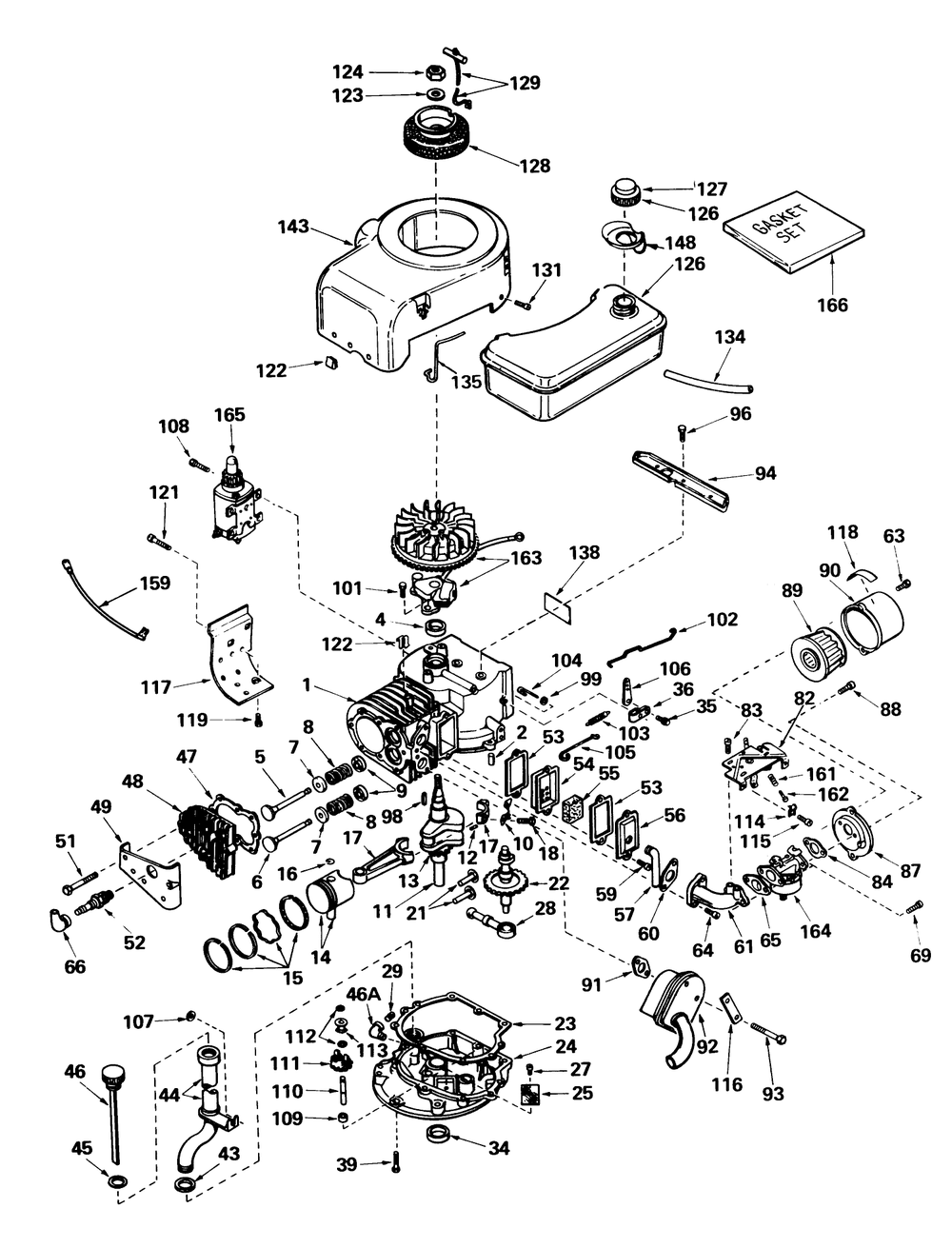 Tecumseh Engine Model No. V70-125183a Diagram and Parts List for 56033 5000001 - 5999999 Toro Lawn Tractor