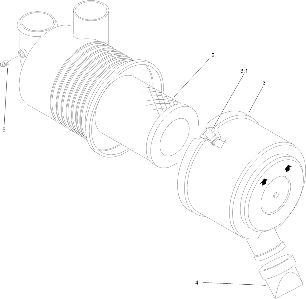 Air Cleaner Assembly No. 93-2190 Diagram and Parts List for 22328 408963400 - 409588175 Toro Lawn Tractor Accessories