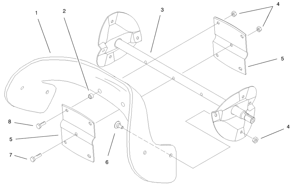 Rotor Assembly Diagram and Parts List for 38432 9900001 - 9999999 Toro Snow Blower