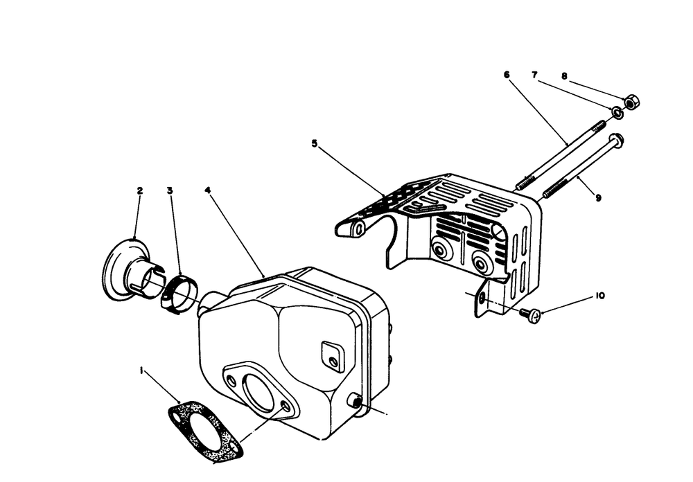 Muffler Assembly (Engine No. 47pm1-2) Diagram and Parts List for 20106 2000001 - 2999999 Toro Lawn Mower