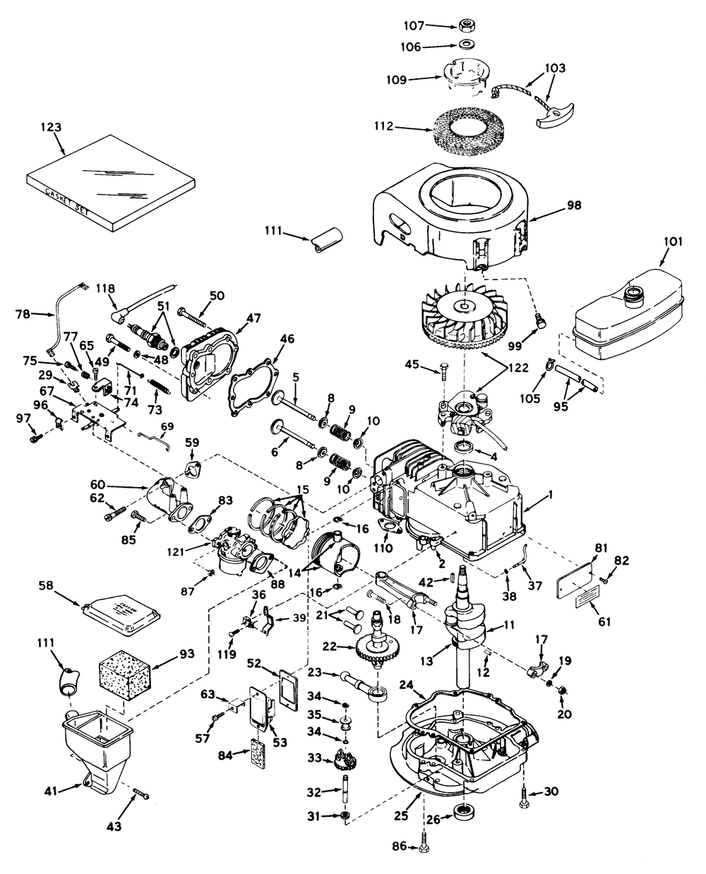 Engine Tecumseh Model No. Lav35-40647j And Lav35-40648j Diagram and Parts List for 21172 2000001 - 2999999 Toro Lawn Mower
