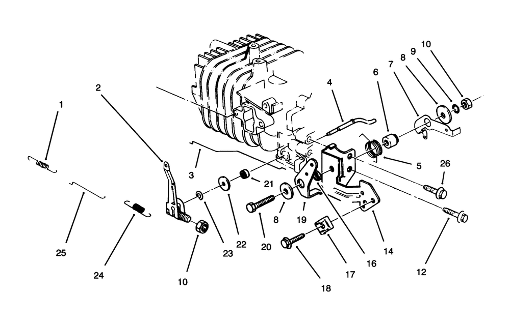 Governor Assembly (Model No. 47pr4-6) Diagram and Parts List for 26640BC 5900001 - 5999999 Toro Lawn Mower
