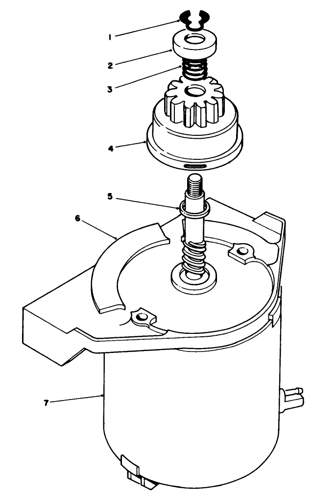 Starter Motor Assembly No. 53-4500 Diagram and Parts List for 20624 6000001 - 6999999 Toro Lawn Mower