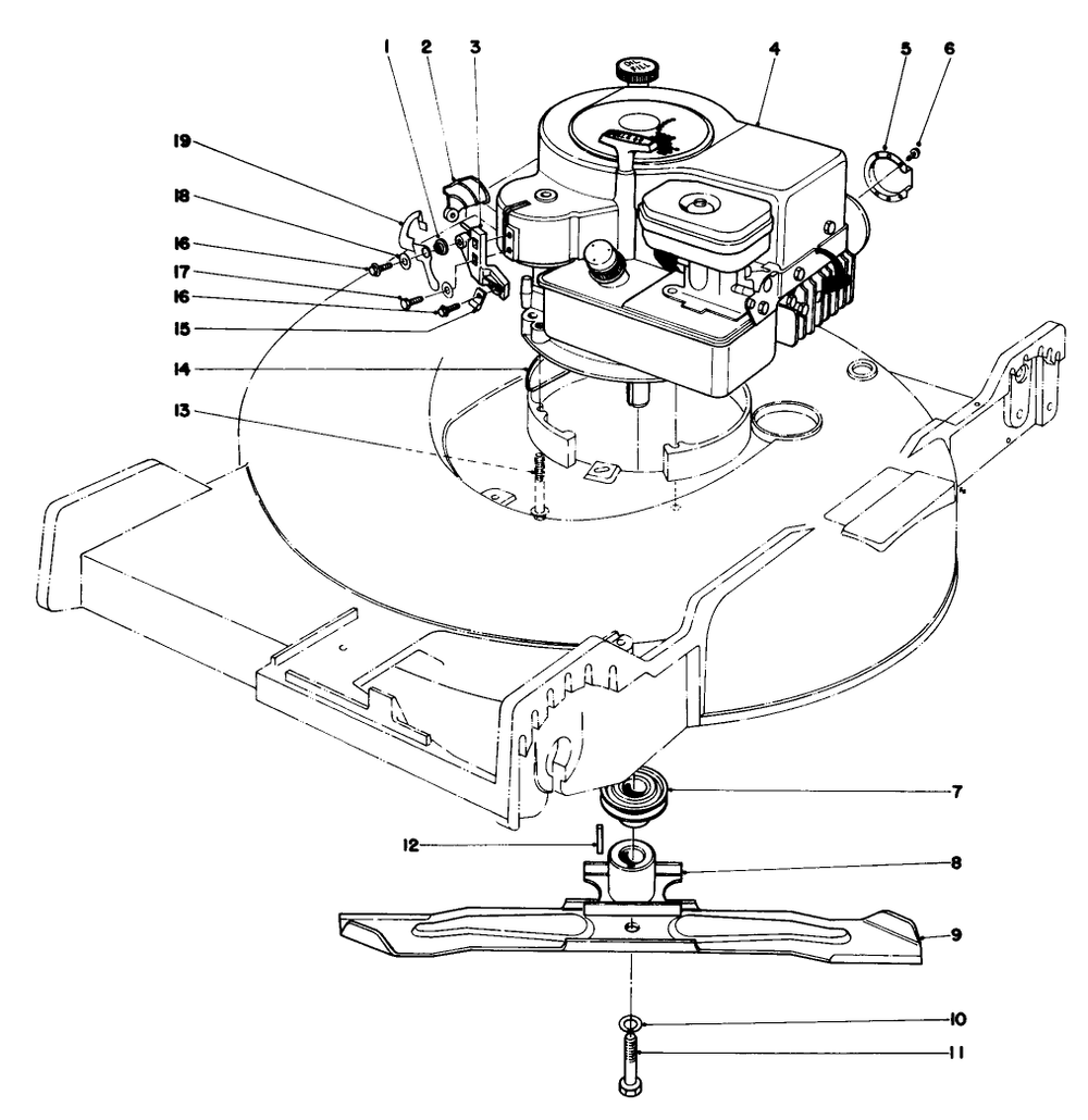 Engine Assembly Diagram and Parts List for 20755 0000001 - 0999999 Toro Lawn Mower