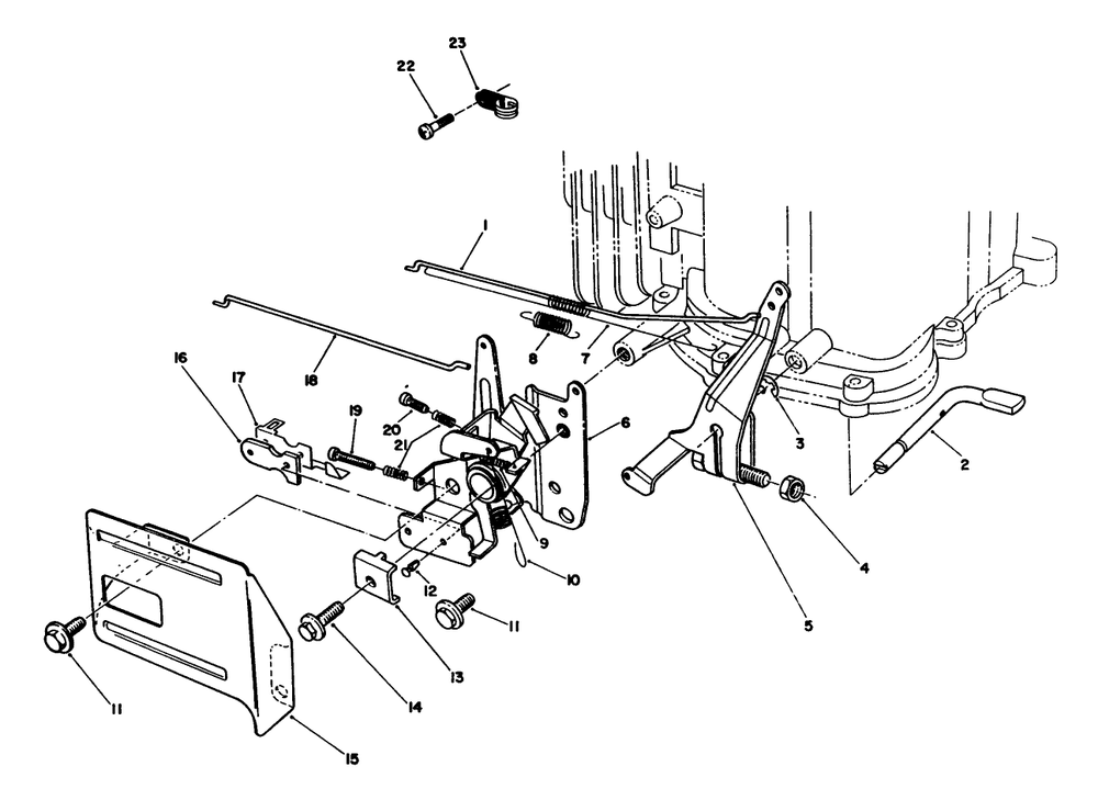 Governor Assembly (Model No. Vmk9) Diagram and Parts List for 20920 0000001 - 0999999 Toro Lawn Mower