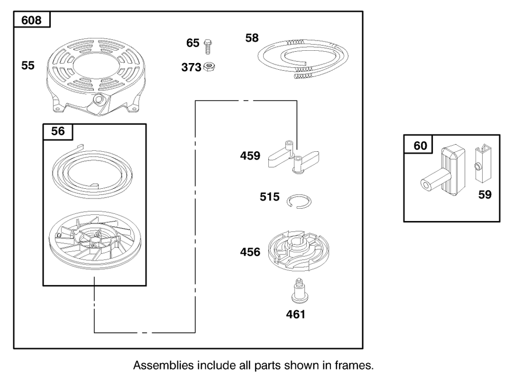 Engine Briggs & Stratton Model 127702-1745-E1 (Serial No. 8901374 & Up) Diagram and Parts List for 16401 890000001 - 899999999 Toro Lawn Mower