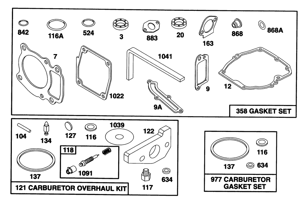 Engine Gts 150 (Model No. 20465 Only)(Model No. 97772-0310-A2) Diagram and Parts List for 20465 5900001 - 5999999 Toro Lawn Mower