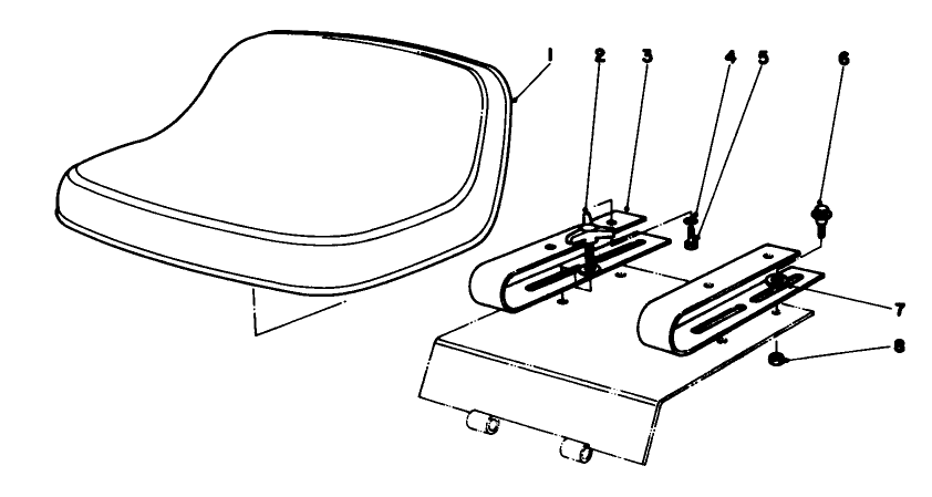 Standard Seat Kit Model No. 30765 Diagram and Parts List for 30760 00000001 - 09999999 Toro Lawn Tractor