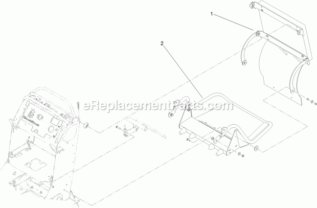 Cushion And Platform Assembly Diagram and Parts List for 74588 315000001-315999999 Toro Lawn Mower