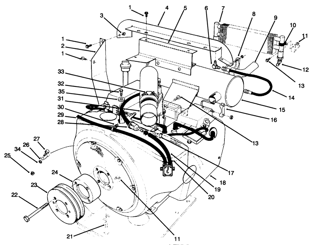 Engine Assembly Diagram and Parts List for 30620 690001 - 699999 Toro Lawn Tractor