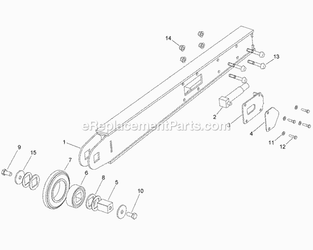42 Inch Trencher Rock Boom And Mounting (30 I Diagram and Parts List for 2011  Toro Lawn Tractor Accessories