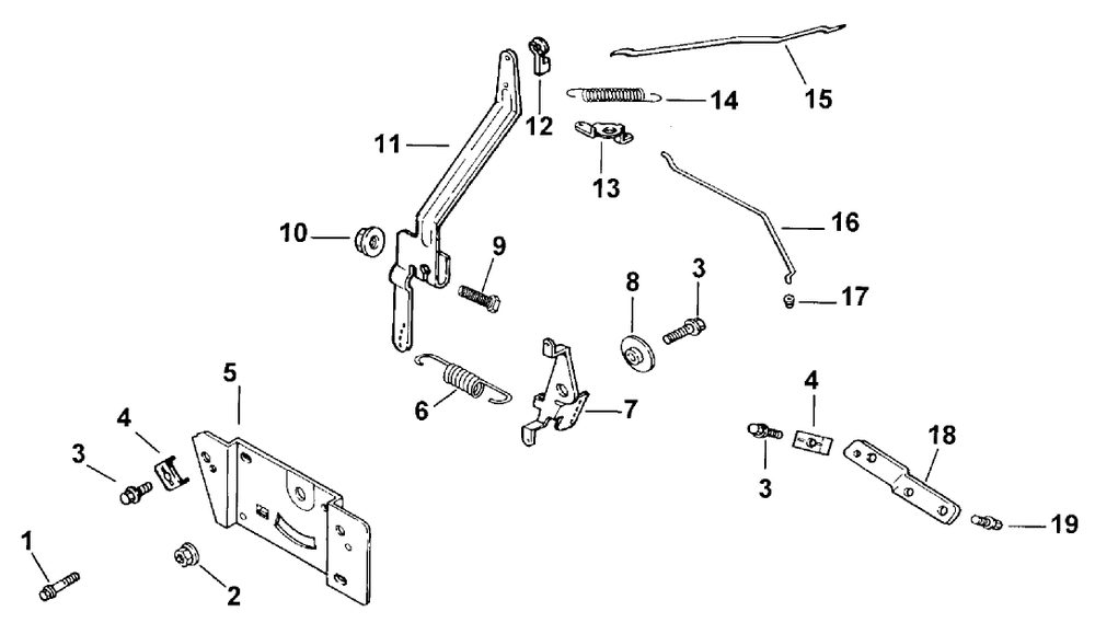 Engine Controls (Model 73449 Only) Diagram and Parts List for 73449 9900001 - 9999999 Toro Lawn Tractor