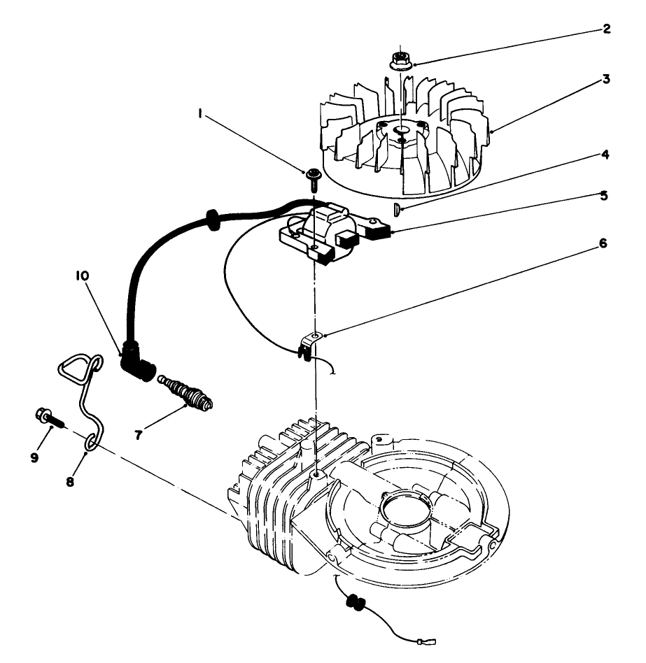Ignition Assembly (Model No. 47pl0-3) Diagram and Parts List for 22042 1000001 - 1999999 Toro Lawn Mower