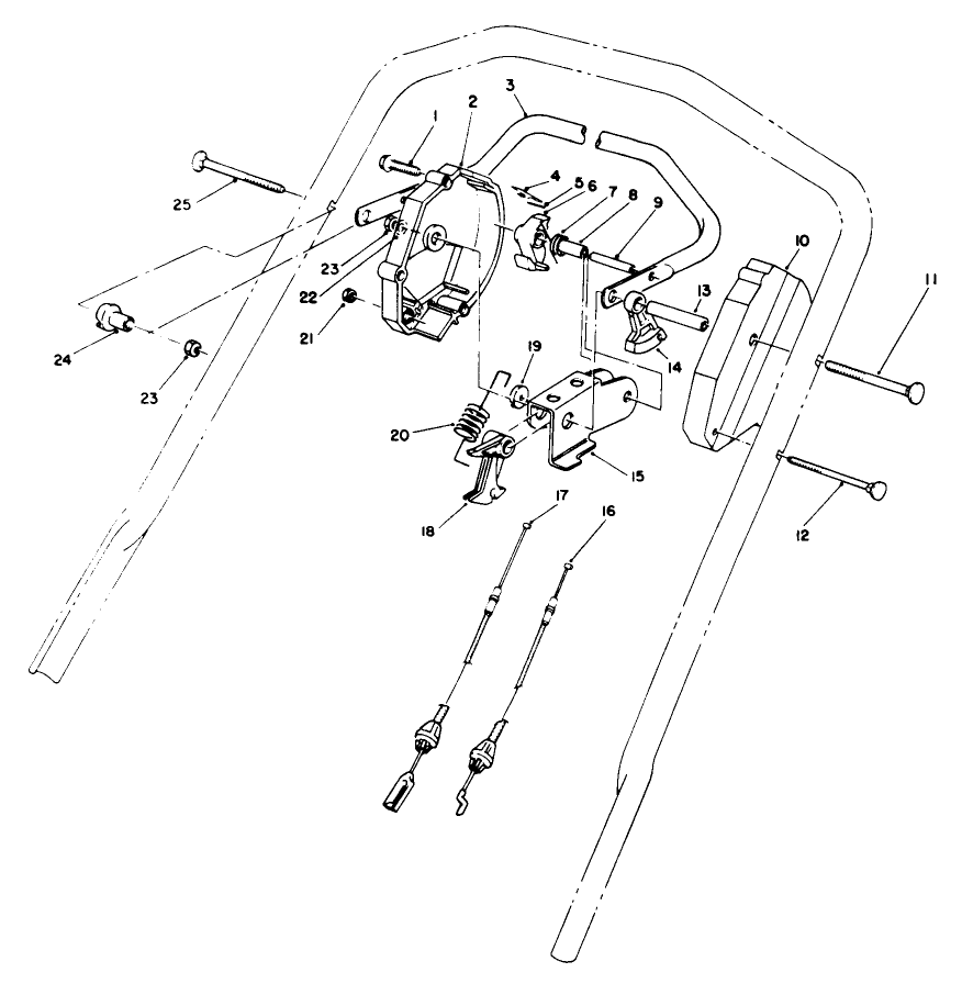 Traction Control Assembly Diagram and Parts List for 26683 0000001 - 0999999 Toro Lawn Mower