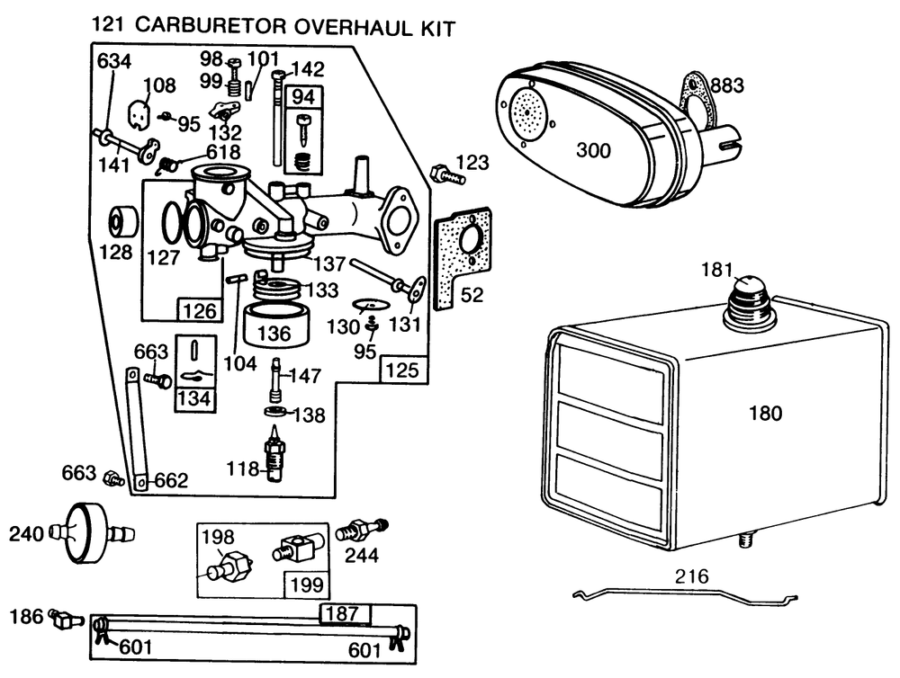 Briggs & Stratton Model No. 253706-0152-01 (Continued) Diagram and Parts List for 30111 4000001 - 4999999 Toro Lawn Tractor Accessories