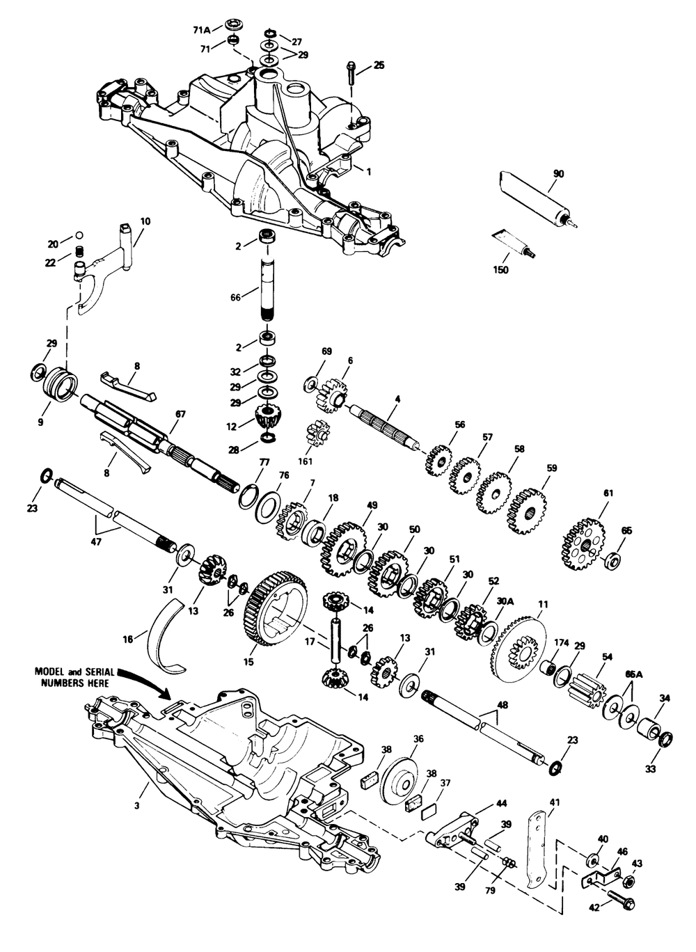 Peerless Transaxle Model No. 915-020 Diagram and Parts List for 71180 3900001 - 3999999 Toro Lawn Tractor