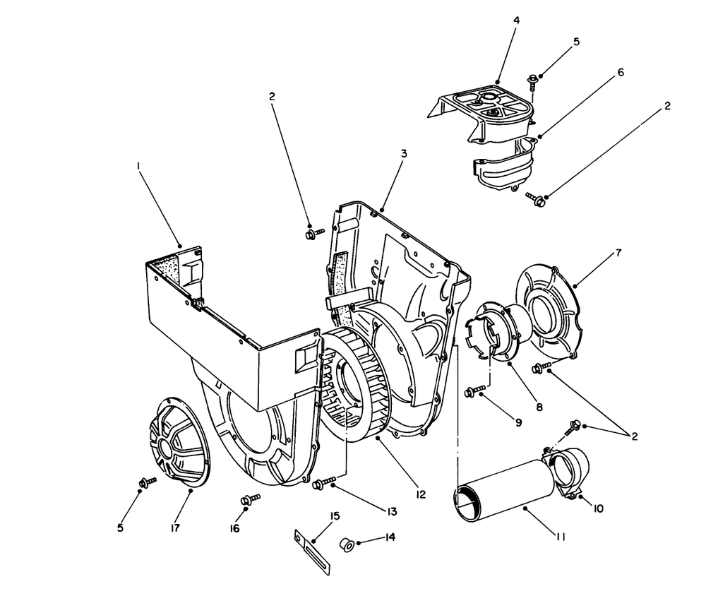 Cooling Fan Assembly Diagram and Parts List for 62040 8000001 - 8999999 Toro Generator