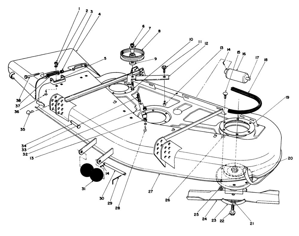 Cutting Unit Model No. 30753 Diagram and Parts List for 30718 0000001 - 0999999 Toro Lawn Tractor