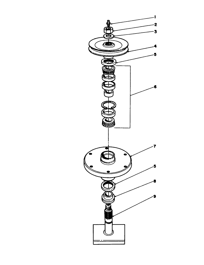 Drive Spindle No. 27-0870 Diagram and Parts List for 55620 9000001 - 9999999 Toro Lawn Tractor