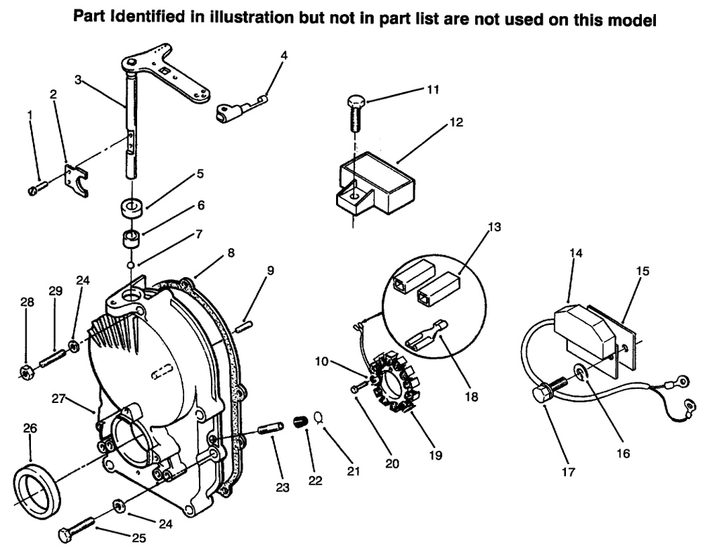 Gear Case & Ignition Controls Diagram and Parts List for 73422 6900001 - 6999999 Toro Lawn Tractor