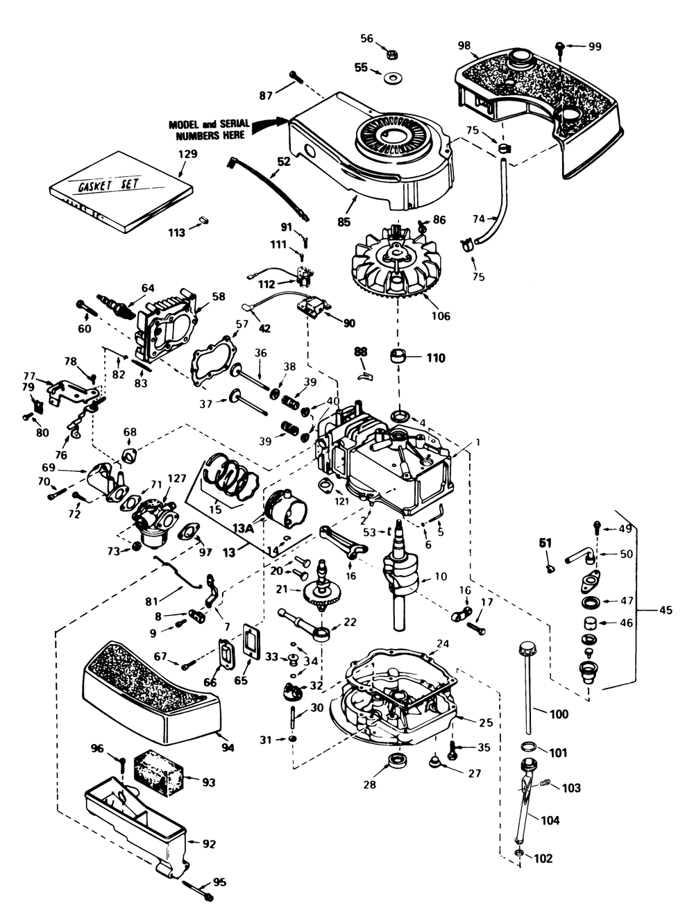Engine Tecumseh Model No. Tnt 100-10097f Diagram and Parts List for 20574 8000001 - 8999999 Toro Lawn Mower