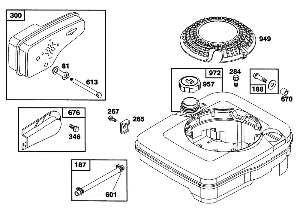 Engine Briggs & Stratton Model 124702-3115-01 Diagram and Parts List for 20218 1000001 - 1999999 Toro Lawn Mower
