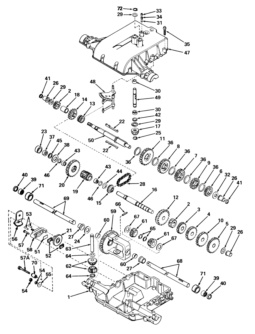 Peerless Transaxle Model 801b Diagram and Parts List for 57360 0000001 - 0999999 Toro Lawn Tractor