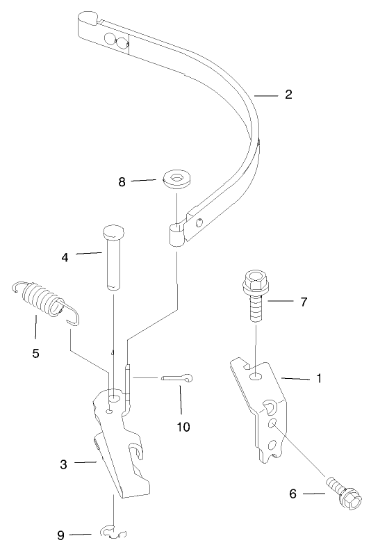 Brake Band Assembly Diagram and Parts List for 20044 99000001 - 99999999 Toro Lawn Mower