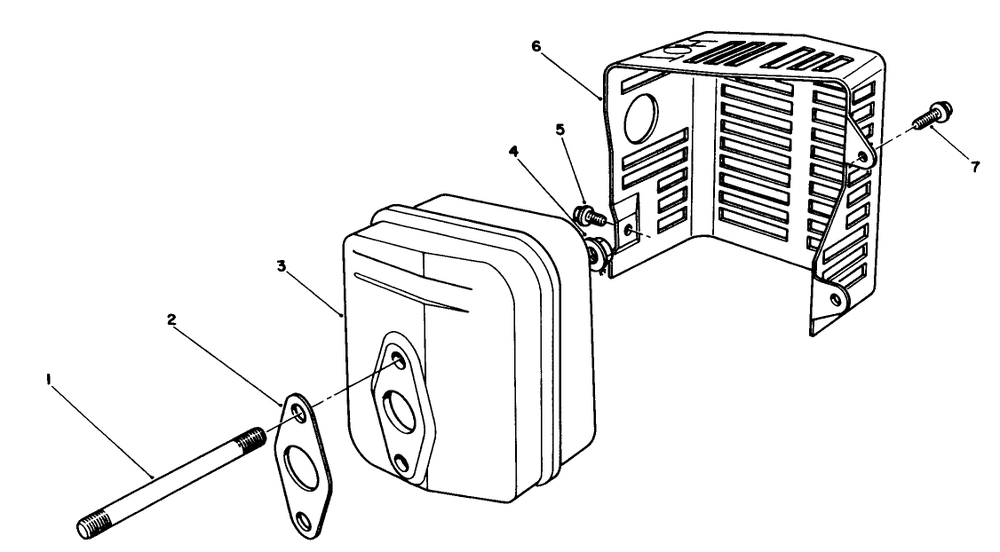 Muffler Assembly (Engine Model No. Vmg6) Diagram and Parts List for 20522C 7000001 - 7999999 Toro Lawn Mower