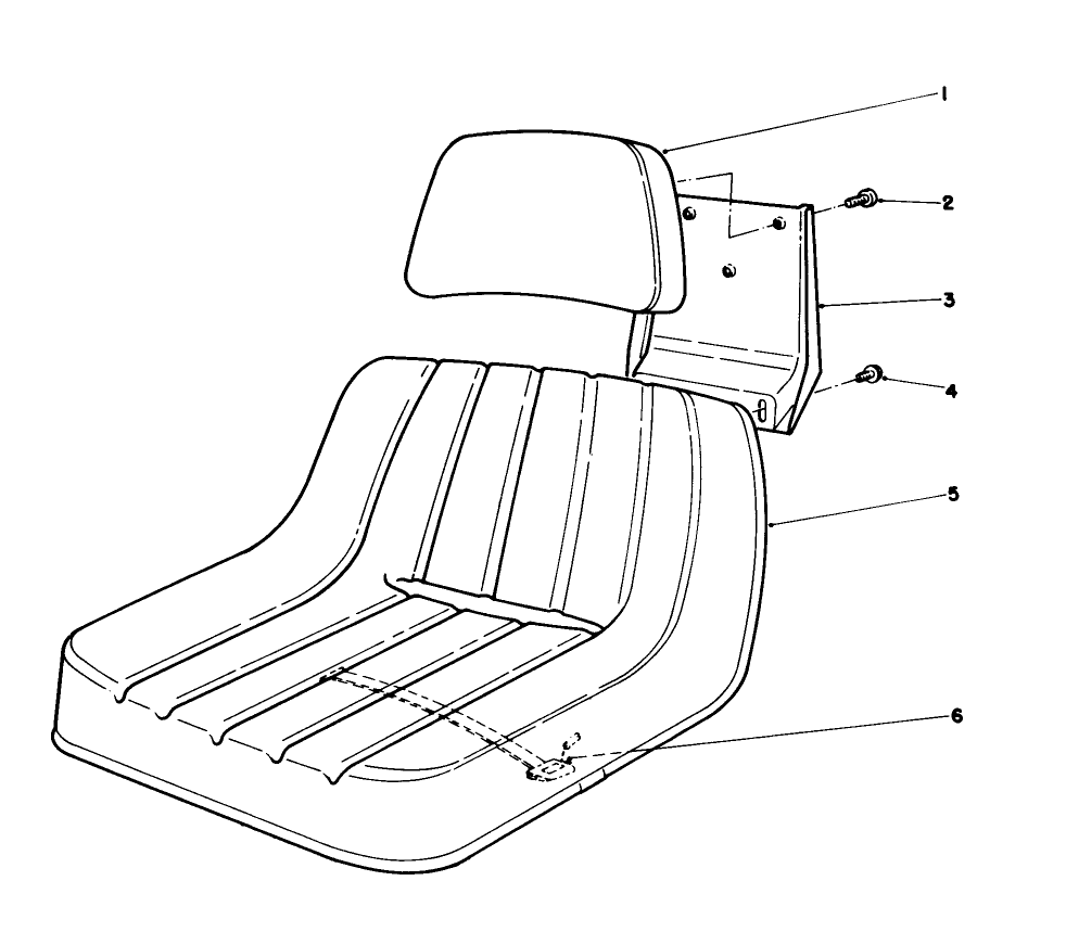 Deluxe Seat Kit No. 68-3800 (Optional) Diagram and Parts List for 55600 9000001 - 9999999 Toro Lawn Tractor