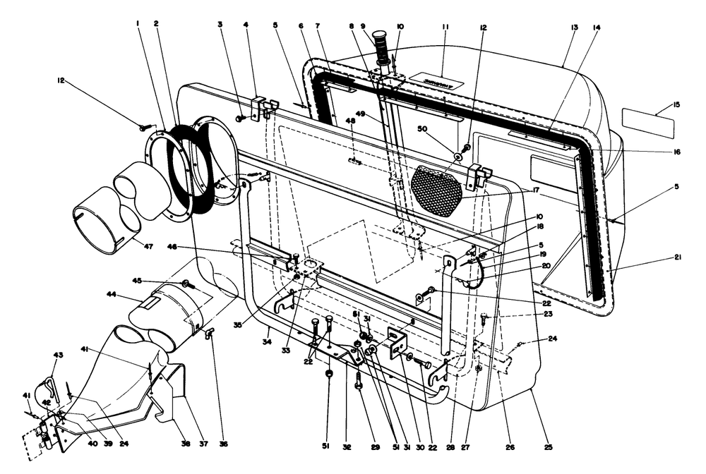Easy-Empty Grass Catcher Model 59111 (Optional) Diagram and Parts List for 56155 6000001 - 6999999 Toro Lawn Tractor