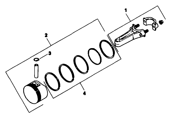 Piston & Rod-Engine Kohler Model No. Mv16s-Type 56511 Diagram and Parts List for 30117 1000001 - 1999999 Toro Lawn Tractor Accessories