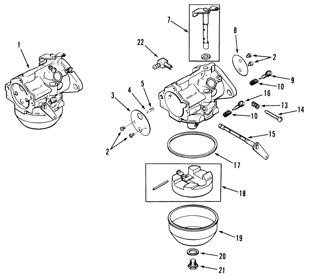 Kohler Carburetors Diagram and Parts List for 31-10K802 1000001 - 1999999 Toro Lawn Tractor