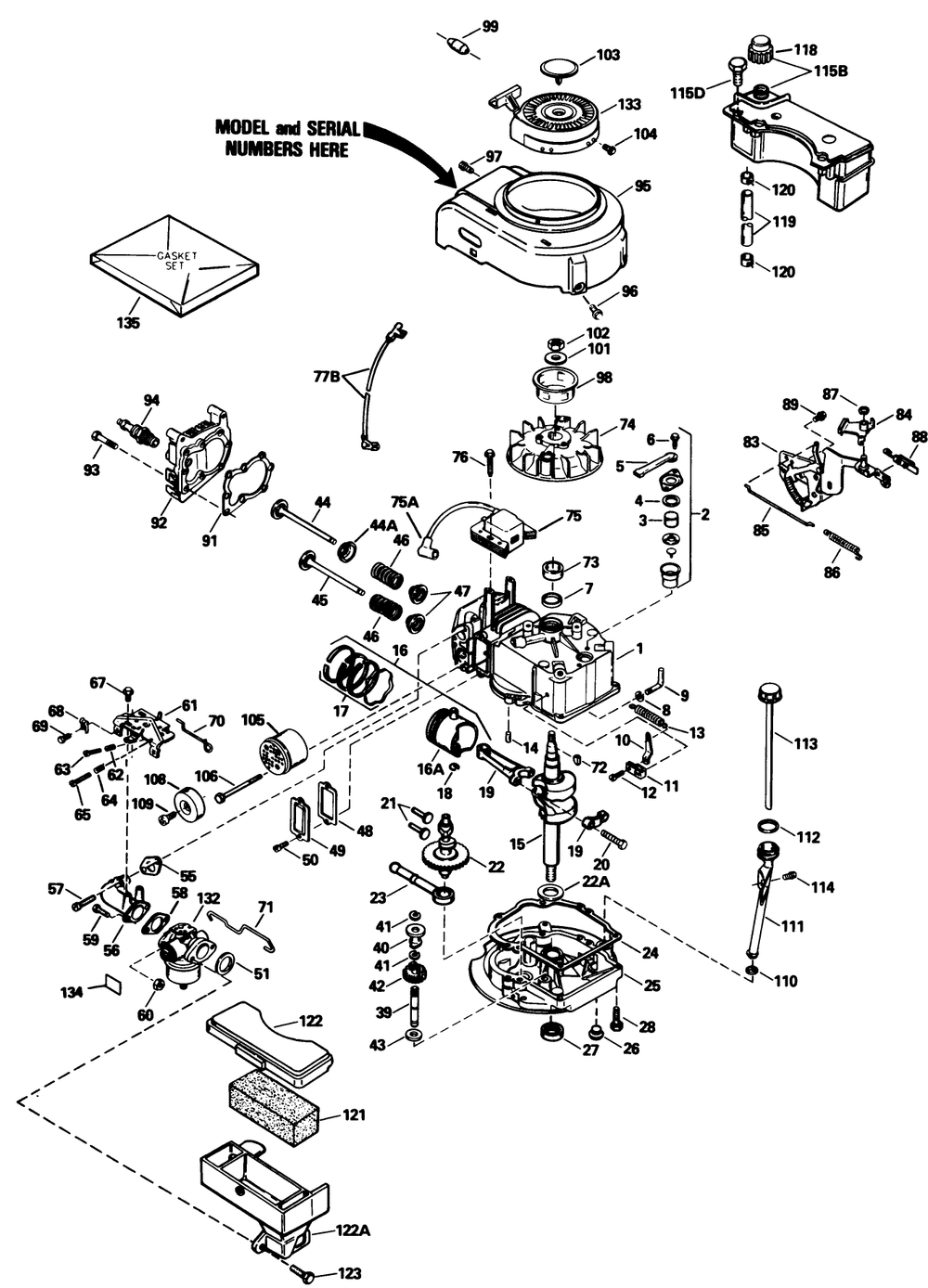 Engine Model No. Tvs100-44015b Diagram and Parts List for 20611 9000001 - 9999999 Toro Lawn Mower