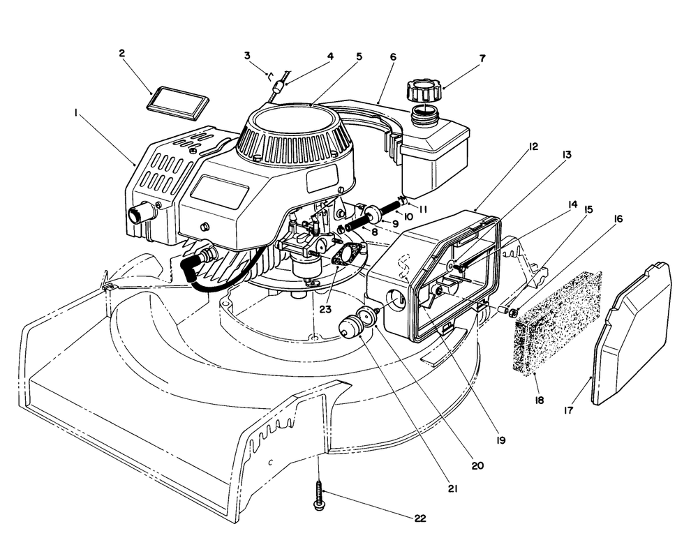 Engine Assembly Diagram and Parts List for 16585 9000001 - 9999999 Toro Lawn Mower