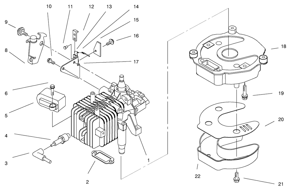 Engine Assembly (Continued) Diagram and Parts List for 20710 7000001 - 7999999 Toro Lawn Mower