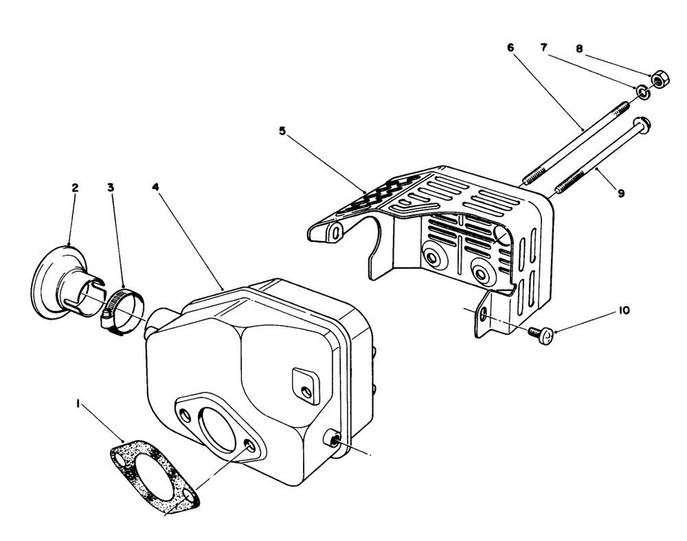 Muffler Assembly (Engine No. 47pk9) Diagram and Parts List for 20910 0000001 - 0999999 Toro Lawn Mower