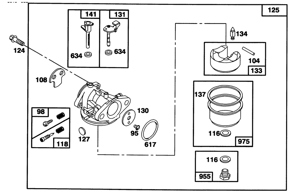 Engine Briggs & Stratton Model 122702-3171-01 Diagram and Parts List for 20434 4900001 - 4999999 Toro Lawn Mower