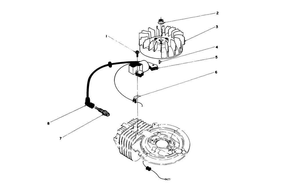 Ignition Assembly (Engine Model No. 47pf5 & 47pg6) Diagram and Parts List for 20581 7000001 - 7999999 Toro Lawn Mower