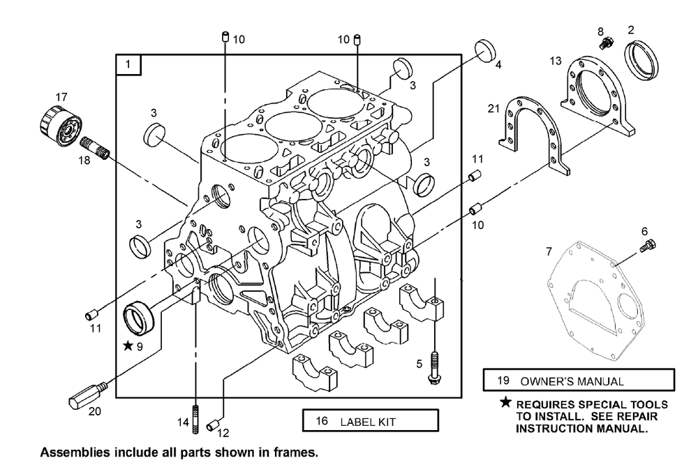Cylinder Assembly Diagram and Parts List for 74268 (313000001-313999999)(2013) Toro Lawn Mower