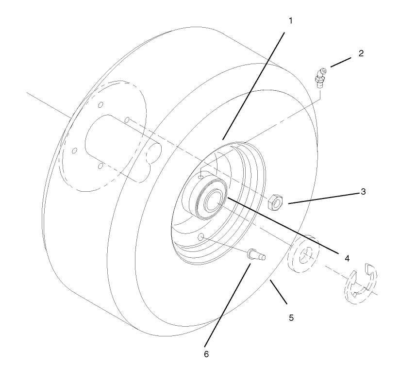 Wheel And Tire Arm Diagram and Parts List for 30183 695101 - 699999 Toro Lawn Tractor Accessories