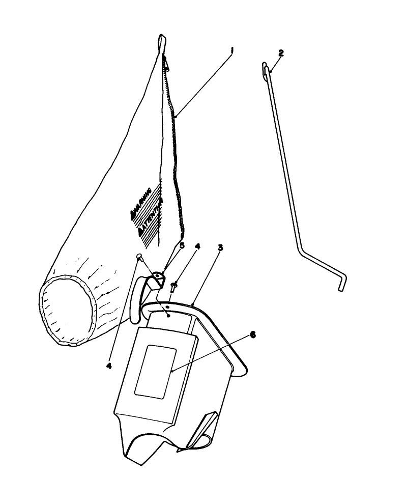 Bagging Kit No. 47-6510 (Optional) Diagram and Parts List for 16299 5000001 - 5999999 Toro Lawn Mower