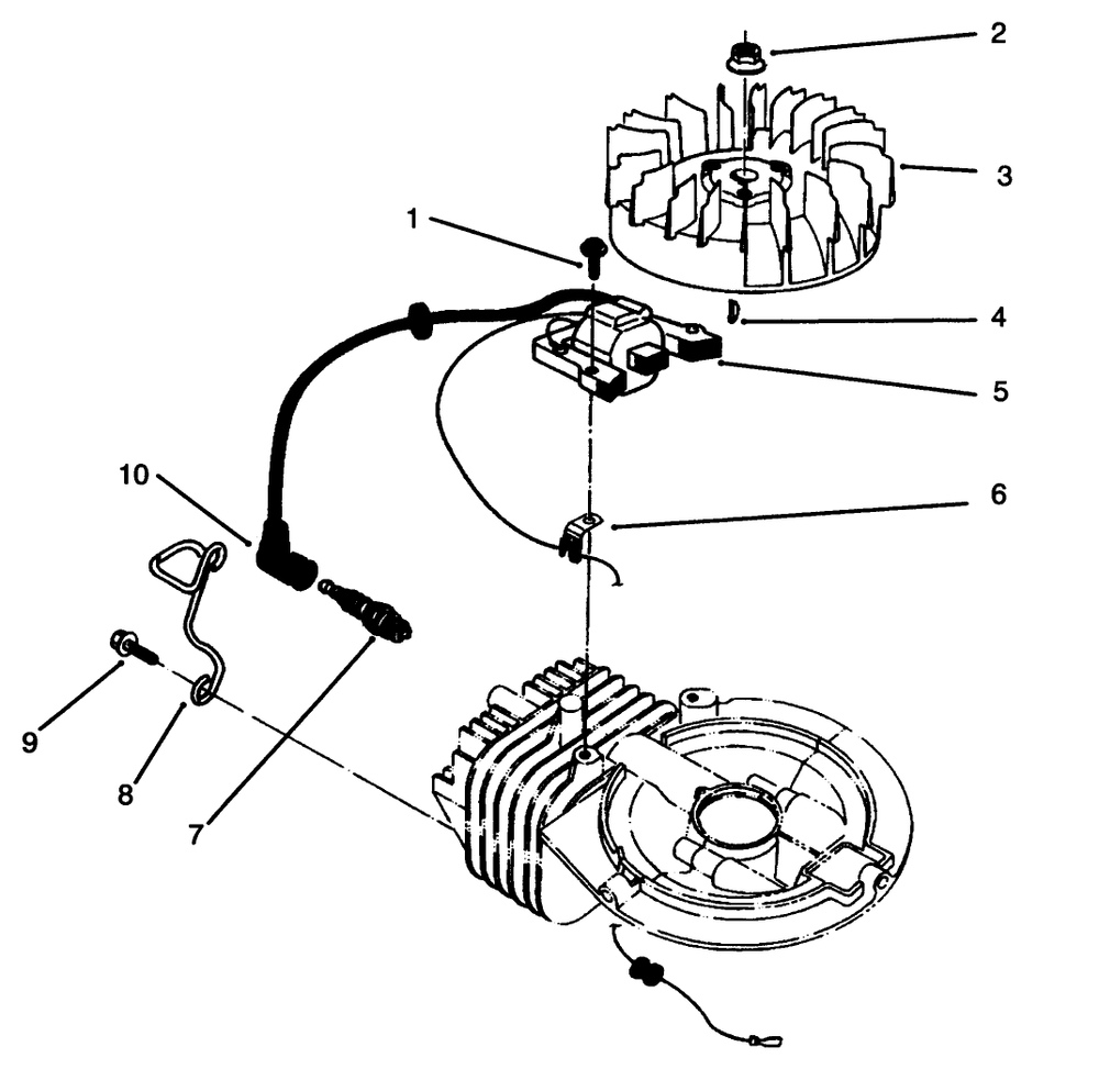 Ignition Assembly (Model No. 47pr4-3) Diagram and Parts List for 22040 4900001 - 4999999 Toro Lawn Mower